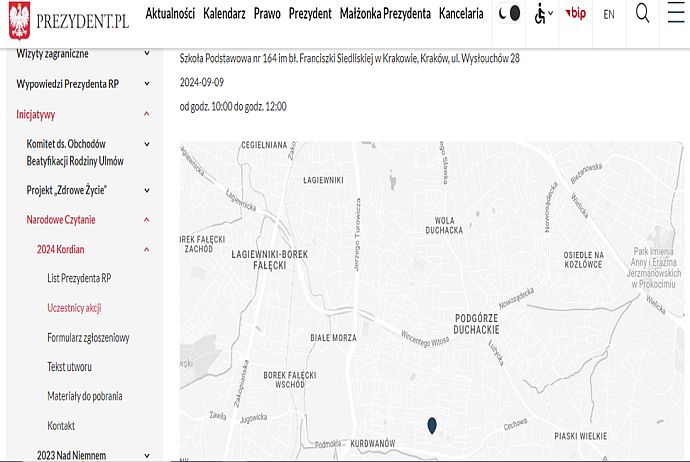 Narodowe Czytanie w Szkole Podstawowej nr 164